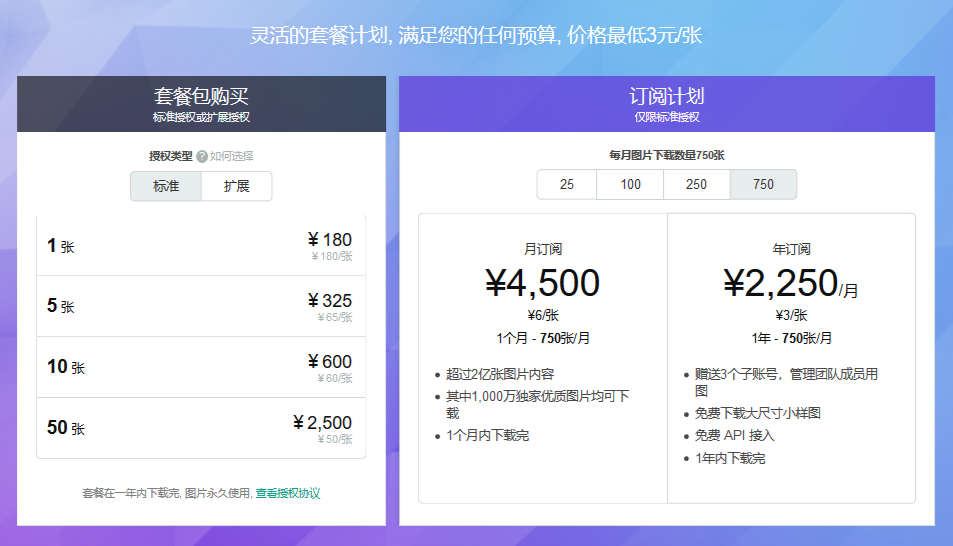 Veer開啟版權(quán)圖片訂閱模式,低至3元/張!